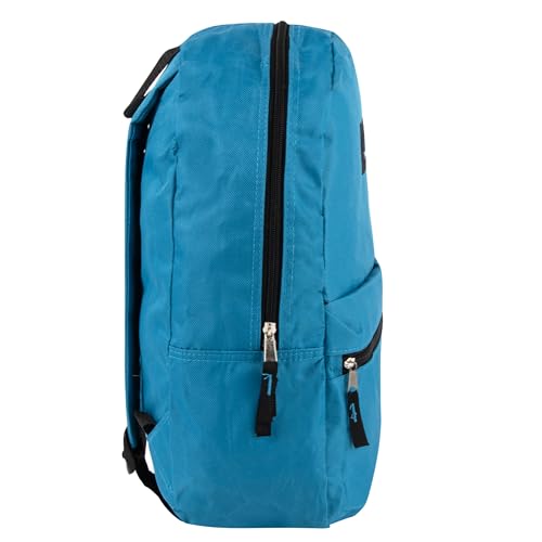 Trail maker Classic 17 Inch Backpack with Adjustable Padded Shoulder Straps (Light Blue)