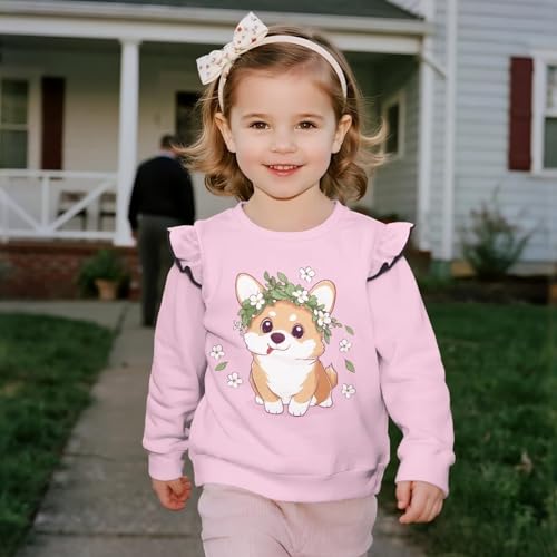 Girl Girl Sweatshirt Clothes Ruffle Sleeves Kids Long Sleeve Fashion Pullover Tops Clothes Comfortable Sport Shirt4