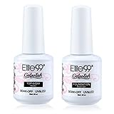 Elite99 Nail Polish Soak-off TOP & BASE COAT Foundation Sealer Primer UV LED Gel Lacquer 15ML, Manicure Kit 2pcs