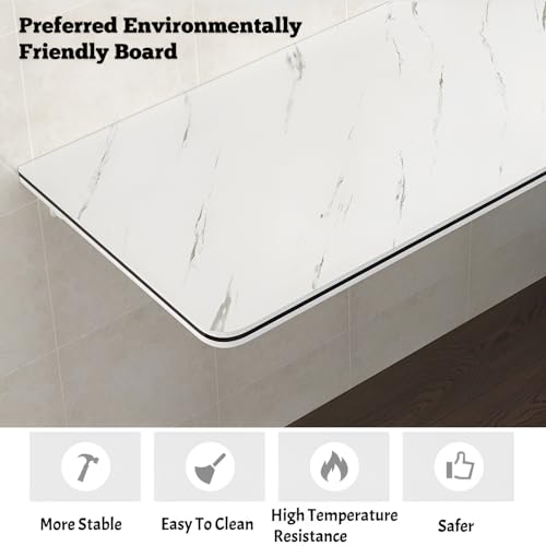 Mesa plegable de madera de cactus para montar en la pared, solución para exteriores y patio, 90 x 30 cm, ideal para áreas pequeñas, perfecta para espacios limitados, vida elegante