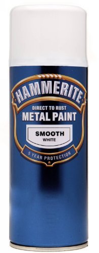 Hammerite Direct to Rust Metal Paint Aerosol Smooth White Finish 400ML