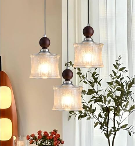 Hanging lamp verde nórdica vintage para dormitorio y barra de bar 4