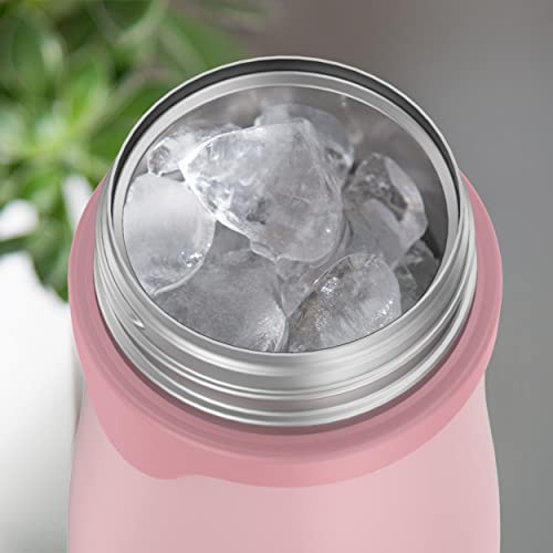 Image of THERMOS BABY 10 ounce Stainless Steel Vacuum Insulated Straw Bottle, Rose