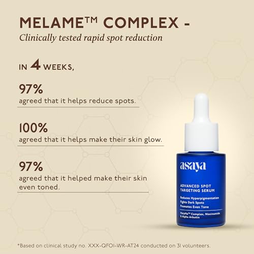 Image of Asaya Advanced Spot Targeting Serum with MelaMe Complex, 5% Niacinamide & 2% Alpha Arbutin | Pigmentation Serum for Dark Spots, Uneven Tone & Radiant Skin | Pack of 2