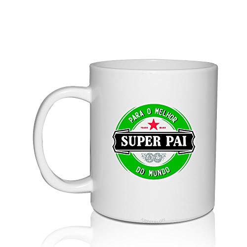 Caneca Branca Personalizada Para Dia dos Pais Super Pai