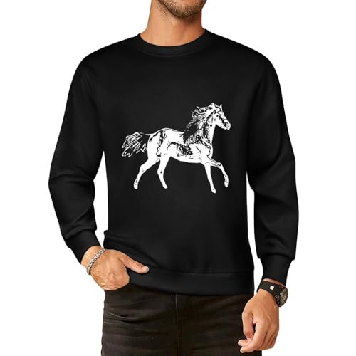 Tennessee Walking Horse Sweater Casual Cotton Crewneck Long Sweater