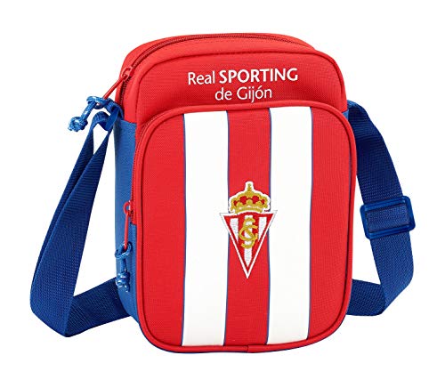 Safta Bandolera Real Sporting De Gijon Oficial Con Bolsillo Exterior 160X60X220Mm