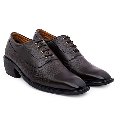 Image of Mens Height Increasing Formal Black, Brown Shoes for Men, Experience a Heightened Confidence Formal Shoes