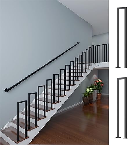 Rambarde en fer forgé extérieure escalier marches balcon jardin 2pc - 2