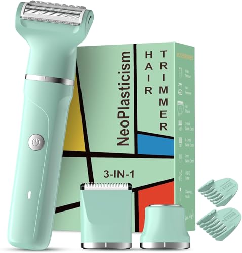 Image of AREYZIN Bikini Trimmer for Women,3-in-1 Electric Shaver for Womens,Electric Razors and Body Shaver, IPX7 Waterproof,USB-C Charging,Travel Trimmer for Face, Legs,Bikini Line & Foil,Light Green