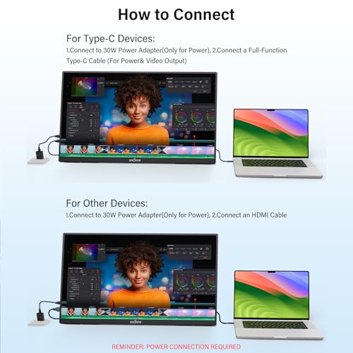 Image of InnoView Large Portable Monitor 23.8inch FHD 1080P 144Hz USB-C, HDMI Computer Display HDR 100% sRGB IPS Gaming Monitor W /180Adjustable DC Eyes Care Stand for Laptop PC MAC Phone PS4 Xbox Switch