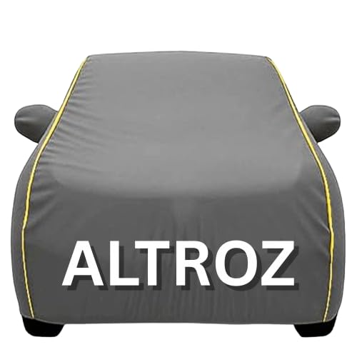 Image of Avecrew Waterproof Car Cover with Cotton Lining & Heavy Buckle (Grey, Altroz)