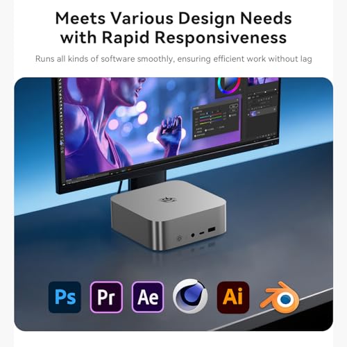 Image of Beelink SER9 Max AI Mini PC, AMD Ryzen AI 7 H 350(8C /16T,5.0GHz), 64G DDR5 1TB PCIe4.0 x4 SSD, AI PC AMD Radeon 860M NPU 50 AI Tops, Dual Audio Jacks /USB4 /WiFi6 /BT5.2 /10G LAN