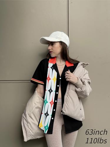 Bowling Shirts Women Hawaiian Bowling Shirt Bowling Lover Gift Tops Bowler Button Down Short Sleeve Tee4