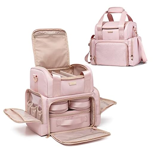 How to travel with makeup in carry on luggage Prokva Double Layer Makeup Organizer