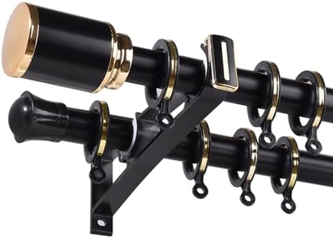 Adjustable Double Curtain Rods for Living Room & Bedroom | Wall-Mounted Sliding Rail Room Divider | Custom Length for Versatile Space Solutions