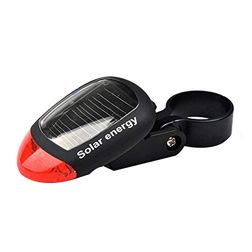 Lumières vélo Solaire vélo Phare arrière de vélo arrière Lumière Solaire énergie LED Lumière de sécurité arrière vélo Voyant Cover