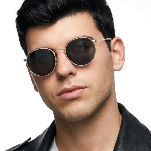 Image of John Jacobs | Full Rim Round Stylish & Premium Sunglasses | Polarized and 100% UV Protected | Men & Women | Medium | JJ S70019