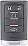 Keyecu Replacement Smart Remote Key Fob 5 Button for Cadillac STS CTS 2008-2013