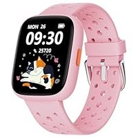 BIGGERFIVE Kids Smart Watch, 1.8\" Smart Watch Pedometer, Heart Rate, Sleep Monitor, IP68 Waterproof, Calorie Step Counter, Puzzle Games with/without APP for Girls Boys Teens 5-16
