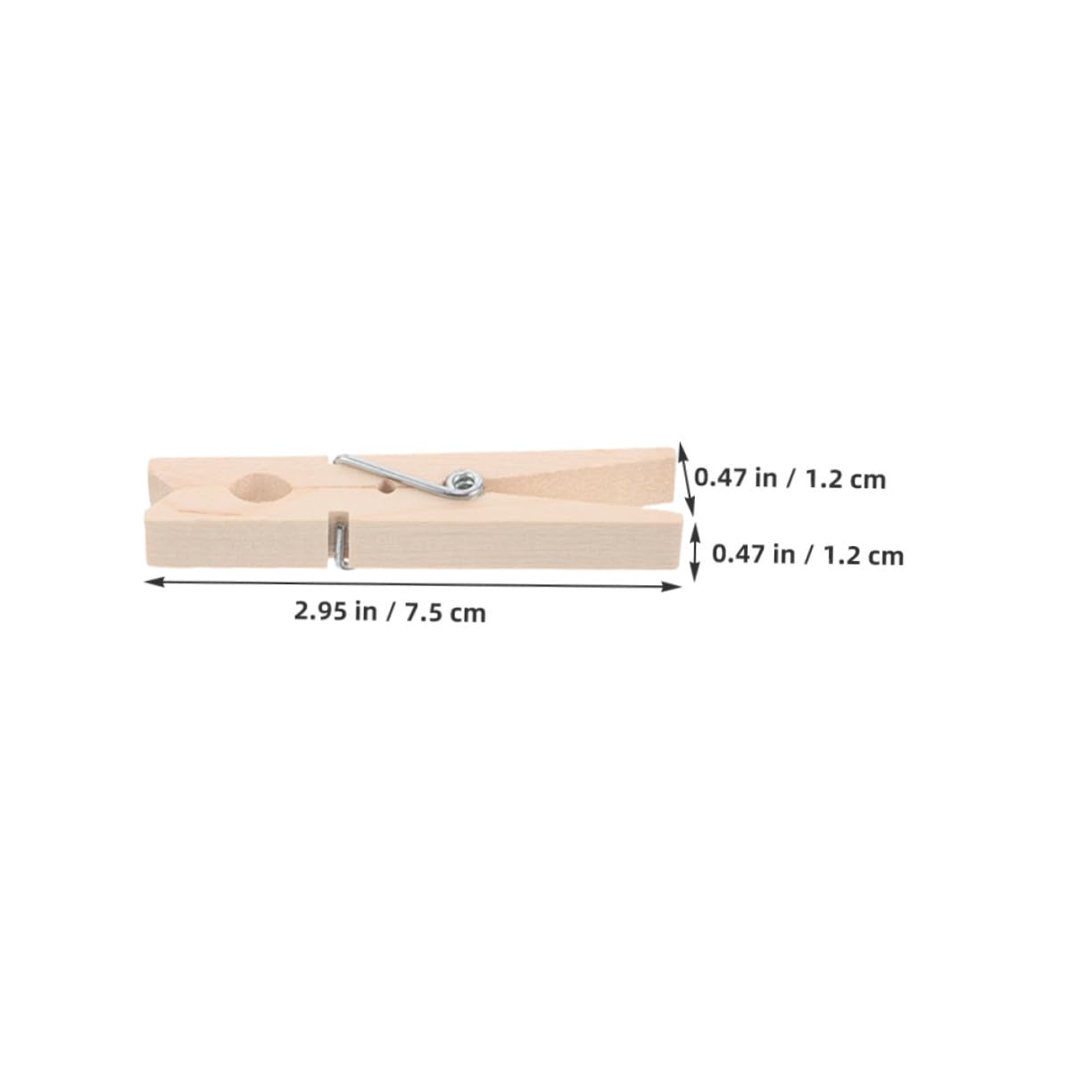 iplusmile 70pezzi Mollette in Legno per Bucato Non Verniciate Antivento per Abiti e Quadri per Stendere i Panni e Lavori Artigianali
