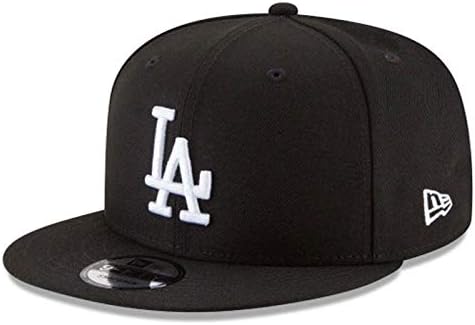 New Era 950 Los Angeles Dodgers Basic Snapback Hat (Black/White) MenS Cap