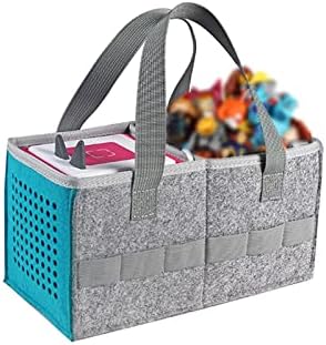Portable Hand Bag for Toniebox Starter Set, Compatible with Toniebox Audio Player Starter Set Tonies Figures,Felt Cloth Storage Bag for Tonies Starter&Accessories Picnic Party Travel Bag(Blue)
