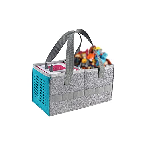 Portable Hand Bag For Toniebox Starter Set, Compatible With Toniebox Audio Player Starter Set Tonies Figures,Felt Cloth Storage Bag For Tonies Starter&Accessories Picnic Party Travel Bag(Blue) #TOP3