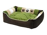 STYRIA 犬 猫 ベッド ふかふか 3paw ペットベッド 全3色4size M-3L 小型 中型 大型 かわいい 肉球 (2L, グリーン)