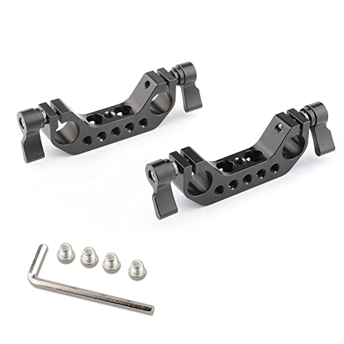 Image of CAMVATE 15mm Rod Clamp with 1 /4 inch-20 Thread for DLSR Camera Rig /Black-2 PCS
