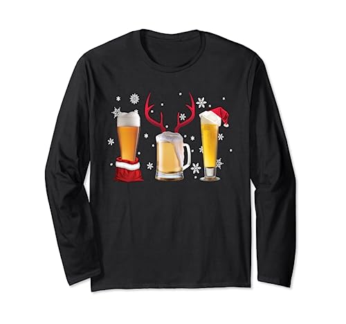 Cerveza de Navidad | Regalo para amantes de la cerveza y la cerveza Manga Larga