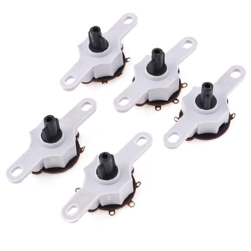 Aexit 5 Pcs Control electrical Home Office Plastic Electric Wall Fan Speed Control Switch Part White