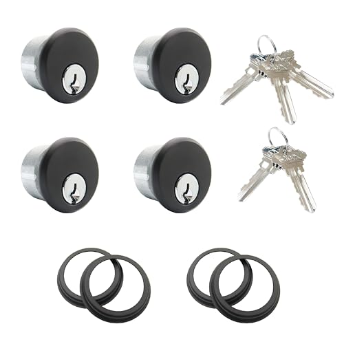 elox Storefront Zinc Mortise Cylinders for Adams Rite Commercial Storefront Door Lock 2 Pairs of KA Packed in Bronze Duronodic -  ELOXS CO., LTD, EZMC2DU