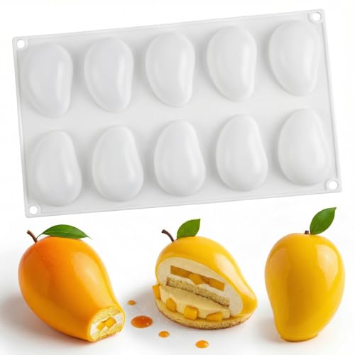 JJUNW Mango Silicone Mold for Baking Mousse Cake Mango Shape Cake Mold
