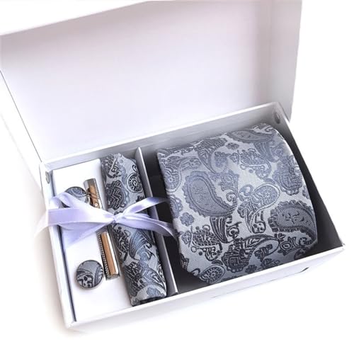 Corbata para hombre en caja de regalo negra miniatura 1