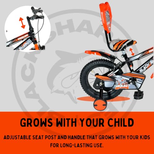 Image of BLACK SHARK Aqua Bikes for Kids Bike Brake | Bicycle for Boys & Girls | Frame | 90% Pre-Assembled |