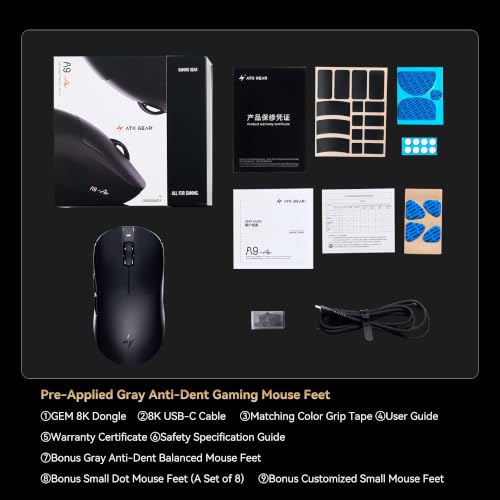 Image of ATK Dragonfly A9 Air Wireless Gaming Mouse - Sunset Orange