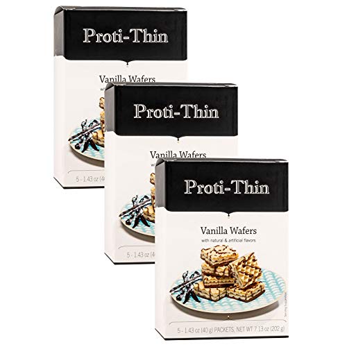 Proti-Thin - Protein Wafer Squares - Vanilla - Diet Wafer Squares - 3 Boxes (Save 5%)