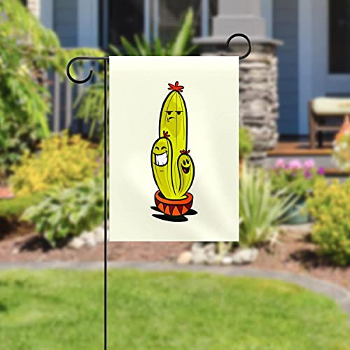 Drapeau de jardin cactus double face indéformable pour extérieur