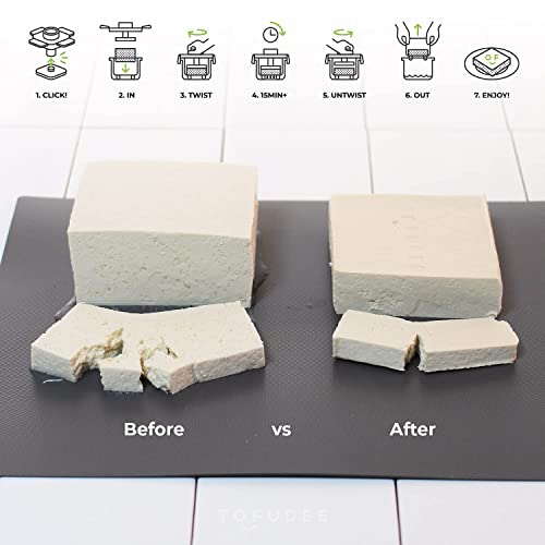 TOFUDEE Tofu Press with Auto IntelliSpring. Patent Adjustable Vegan Tofu Presser for Speed up Draining Water from All Types of Pressed Tofu Without Crack - Image 4