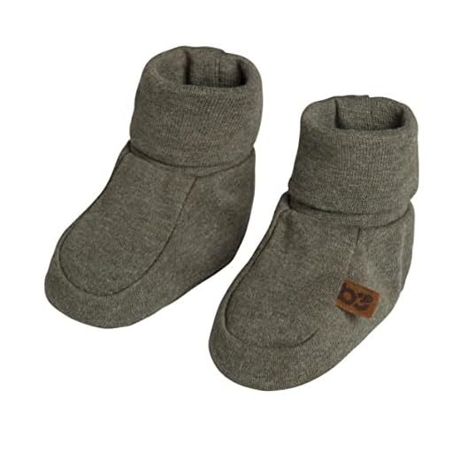 BO Baby's Only - Melange Booties - Babyschuhe - 0-3 Monate - Für Mädchen und Jungen - 100% Biologische Baumwolle - Khaki
