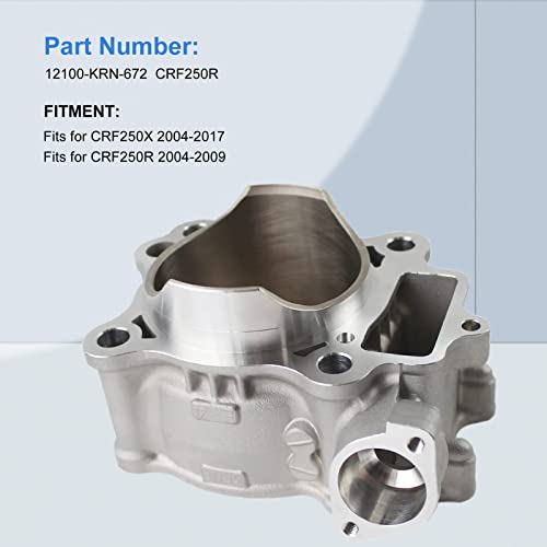 Daysyore 12100-Krn-672 Cylinder Head Standard Bore 78 Mm Fits For Honda Crf250R 2004-2009, Crf250X 2004-2017 Motorcycle Engine Aftermarket Parts, 1 Year Month Warranty #TOP1