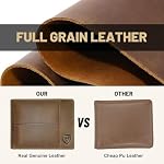 Genuine Leather Wallets for Mens RFID Blocking Full Grain Leather Slim Bifold Wallet with Gift Box Crazy Horse Brown