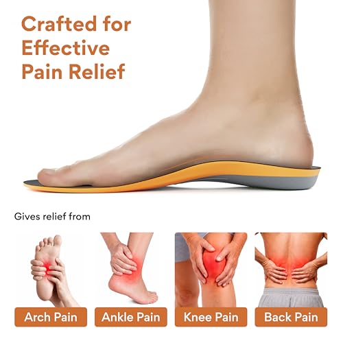 Image of FOVERA Rigid Arch Support Insole for Flat Feet - Orthotic Shoe Inserts for Plantar Fasciitis, Heel Spurs, High Arch, Foot Pain & Enhanced Stability, Trimmable Shoe Soles (XS, Women's 5-6.5 UK)