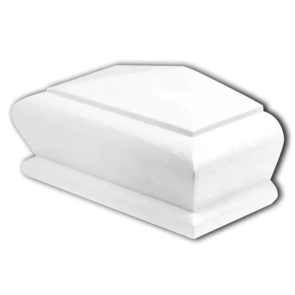 Blueprint Joinery Ltd White Primed Cambridge Pyramid Caps, Recessed To Suit A 90Mm X 90Mm Newel (Half)