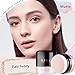 Setting Powder Lightweight Loose Powder Finishing Powder Long-Lasting Face Powder Waterproof with Soft Mushroom Powder Puff & Mirror, Matte Finish,0.28 Oz (Fair Ivory/Matte)