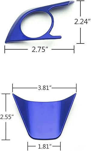 Miniatura 3 de LEXLEY 3 calcomanías azules para cubierta de botón de volante, decoración interior, ABS para Toyota Camry 2018 2019 2020 2021 2022 2023 2024