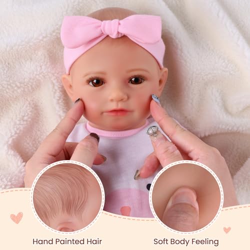 Muñeca Reborn Lifelike BABESIDE 20 Pulgadas Bebé Durmiente miniatura 5