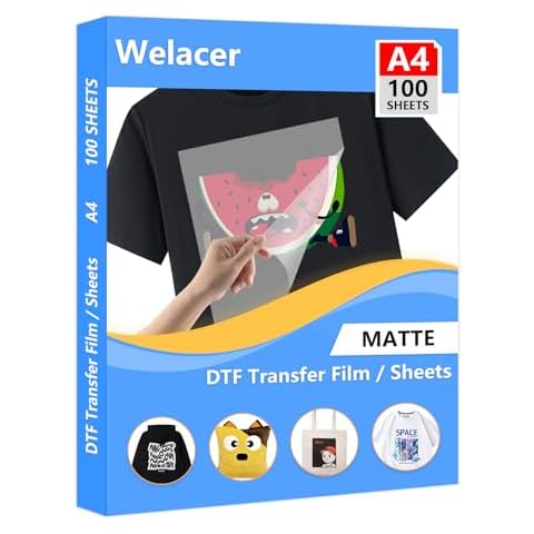 Welacer A4 DTF Transfer Film for Sublimation Cover