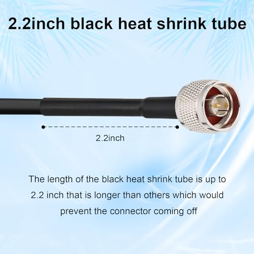 Câble d'extension coaxial N mâle vers N mâle de 10 m RG58 50 Ohm